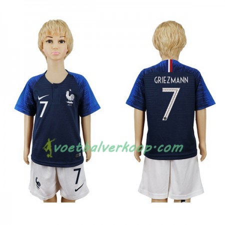 Frankrijk Griezmann 7 Kind Thuistenue WK voetbal 2018